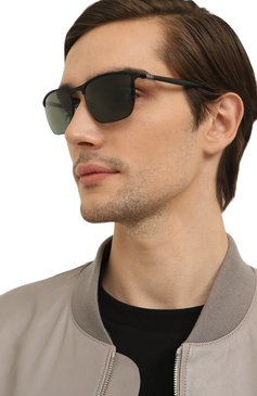 Мужские солнцезащитные очки RAY-BAN зеленого цвета, арт. 3686-186/31 | Фото 2 (Кросс-КТ: С/з-мужское; Региональные ограничения белый список (Axapta Mercury): Не проставлено; Нос: Не проставлено; Тип очков: С/з; Материал: Металл; Очки форма: Прямоугольные; Оптика Гендер: оптика-мужское)