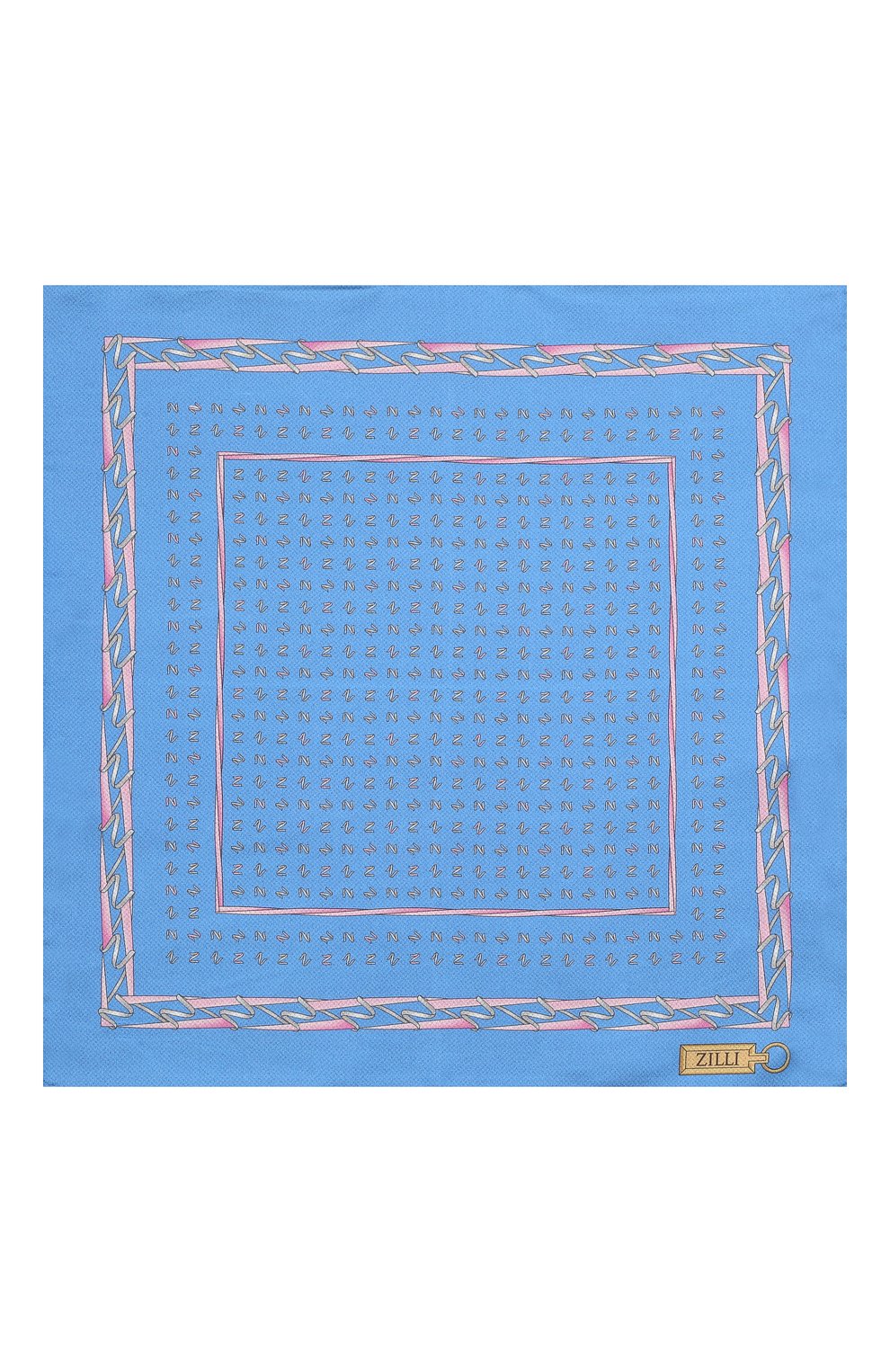 Шелковый платок ZILLI синего цвета по цене 9900 руб., арт. 51609/HANDKERCHIEF, фото 3 Шелковый платок ZILLI, арт. 51609/HANDKERCHIEF, фото 3