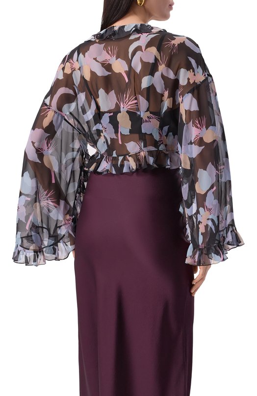 Шелковый топ Chloé CHC25SHT48343 Чёрный  CHC25SHT48343 Фото 4