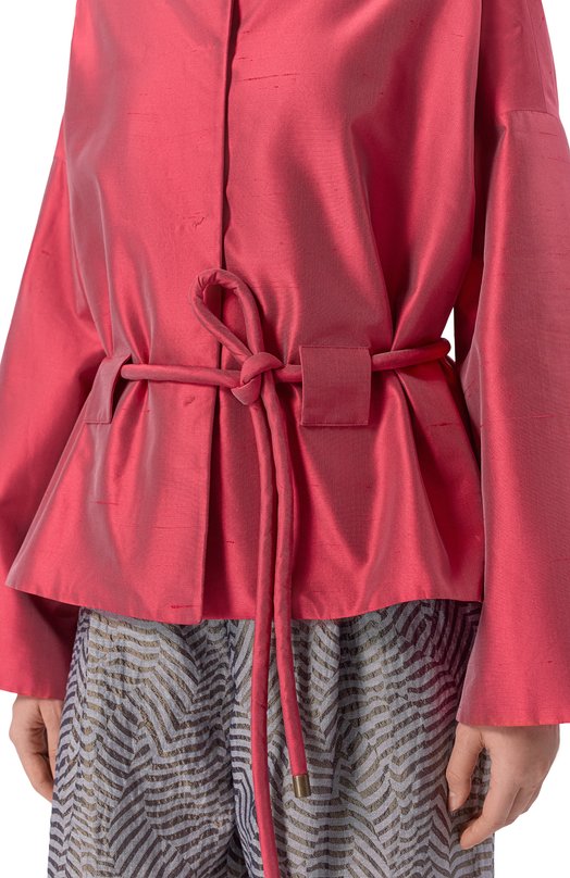 Шелковый жакет Giorgio Armani GW002599/TE20009 Розовый  GW002599/TE20009 Фото 5