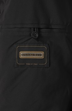 Мужской плащ STEFANO RICCI черного цвета, арт. M6J5100031/PL001H_SET | Фото 7 (Драгоценные камни: Проставлено; Длина (верхняя одежда): Короткие; Материал сплава: Проставлено; Рукава: Длинные; Мужское Кросс-КТ: Плащ-верхняя одежда; Стили: Кэжуэл; Материал внешний: Синтетический материал)
