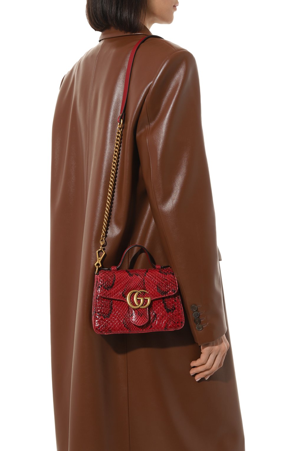 Сумка gg marmont из кожи питона GUCCI, арт. 547260 LU3NT, фото 8