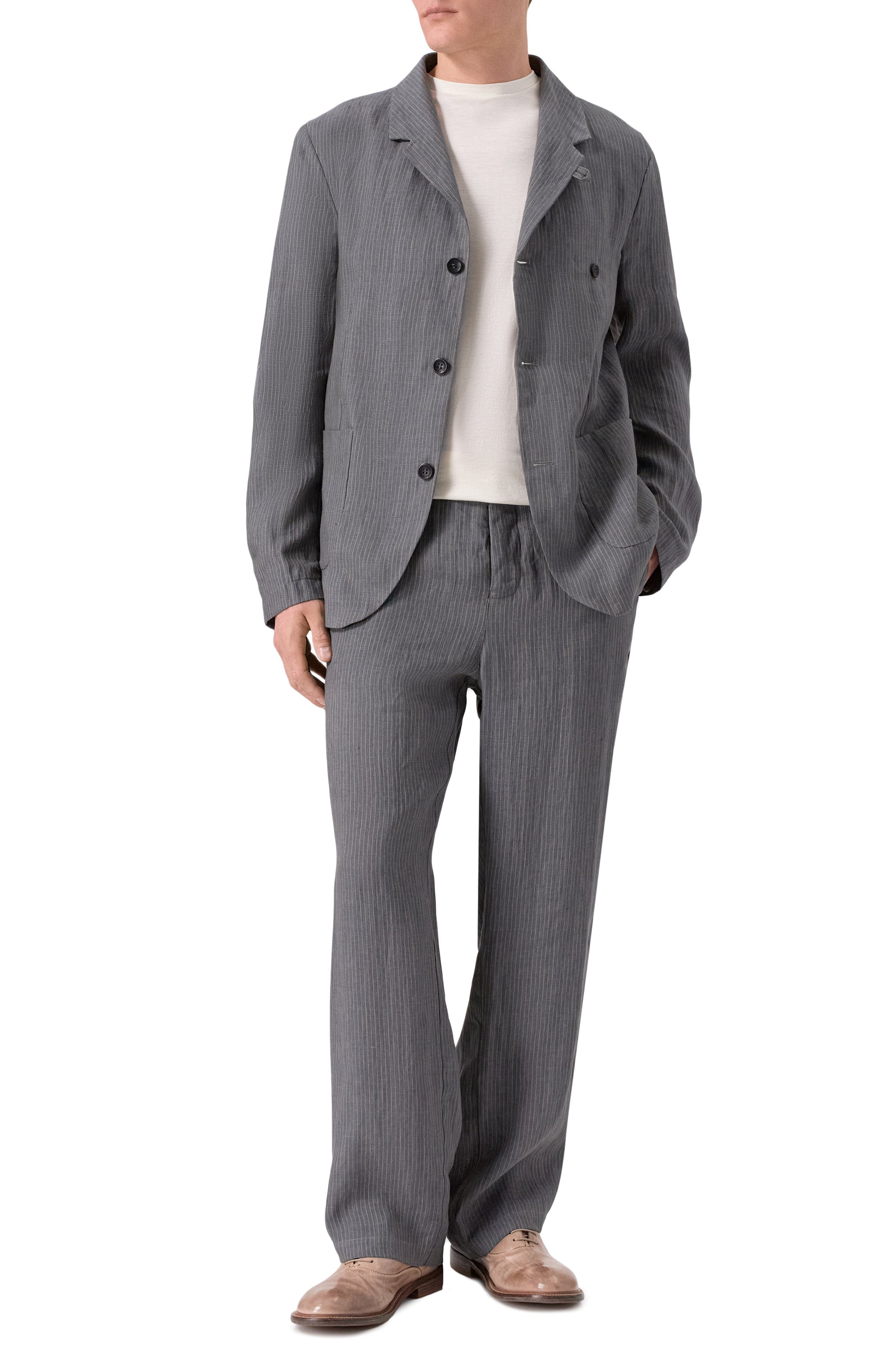 Льняные брюки HANNES ROETHER, арт. TRA21VEL.6069, фото 2