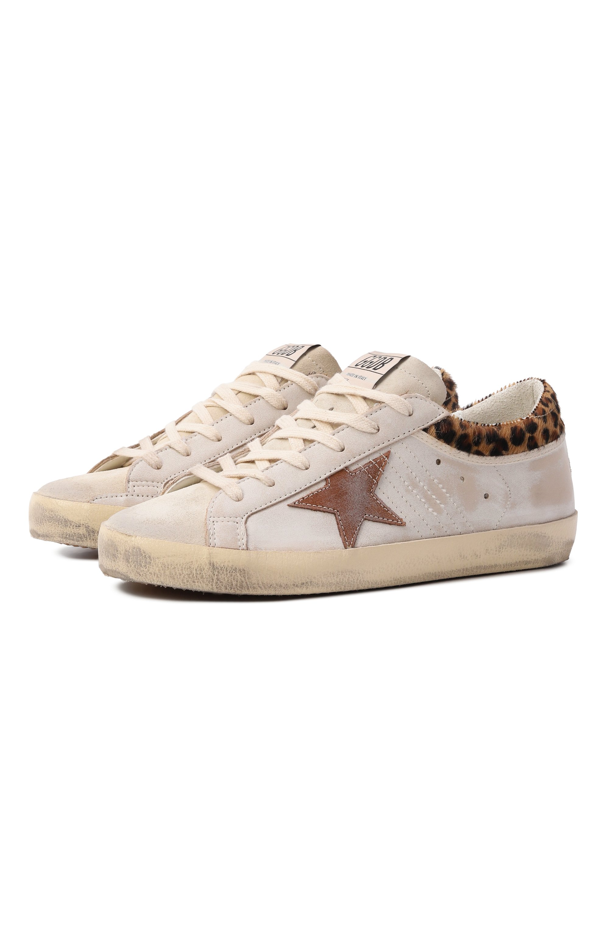 Кожаные кеды super-star GOLDEN GOOSE DELUXE BRAND, арт. GWF01042.F008167, фото 1