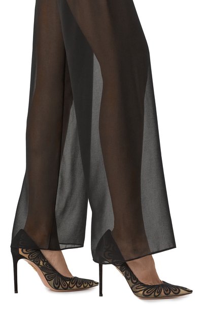 Текстильные туфли chantilly 105 AQUAZZURA черного цвета по цене 99500 руб., арт. CHNHIGP0/LFS, фото 3 Текстильные туфли chantilly 105 AQUAZZURA, арт. CHNHIGP0/LFS, фото 3