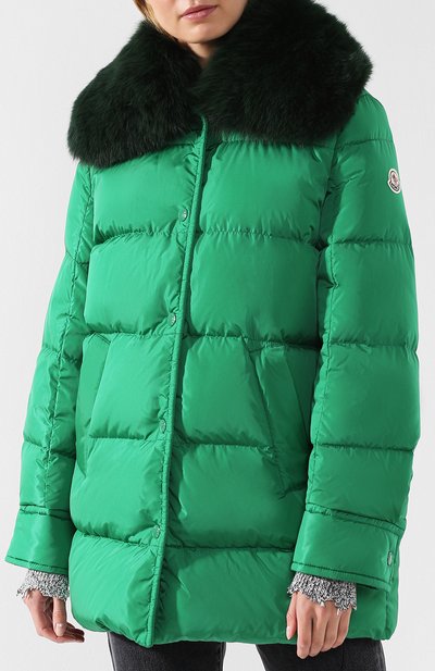 Стеганый пуховик с меховым воротником MONCLER, арт. D2-093-46931-25-54155, фото 3
