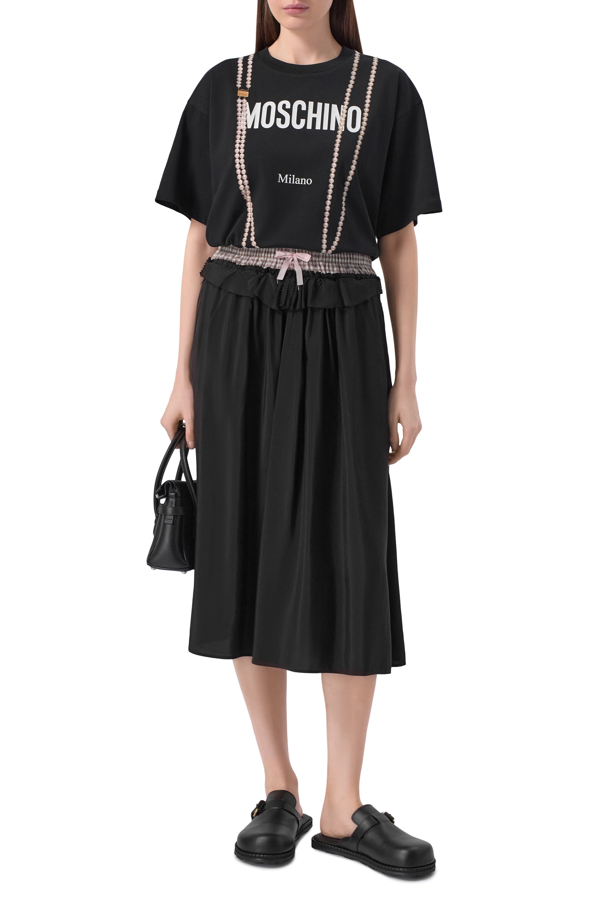 Кожаные сабо MOSCHINO, арт. MA10152G10/MF0, фото 3