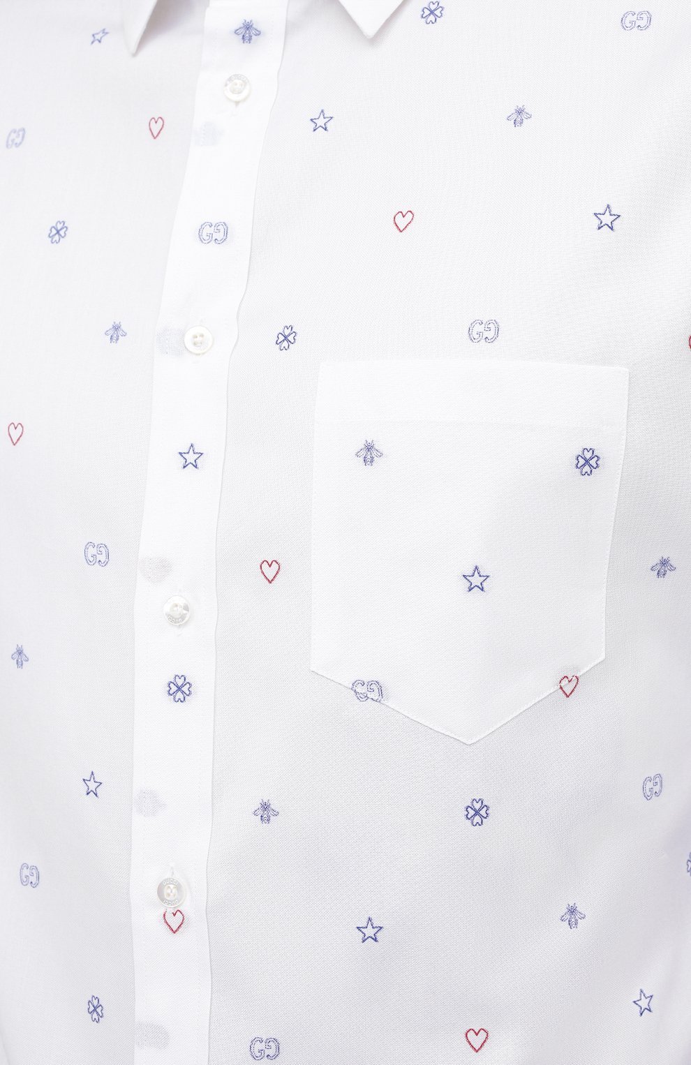 Хлопковая рубашка GUCCI, арт. 625883/ZAEDI, фото 5