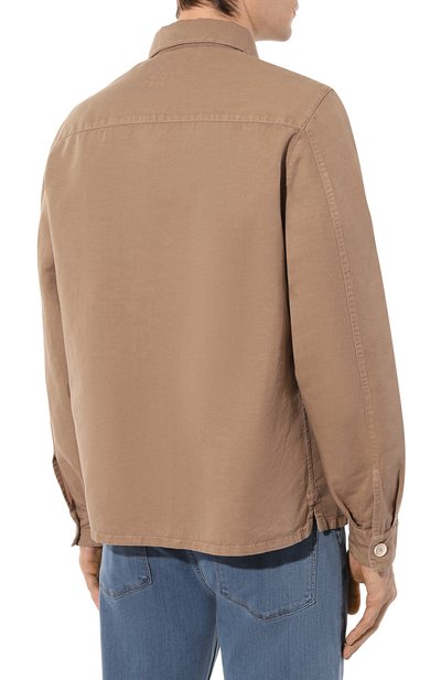 Куртка-рубашка изо льна и хлопка BRUNELLO CUCINELLI, арт. M291DB6220, фото 4