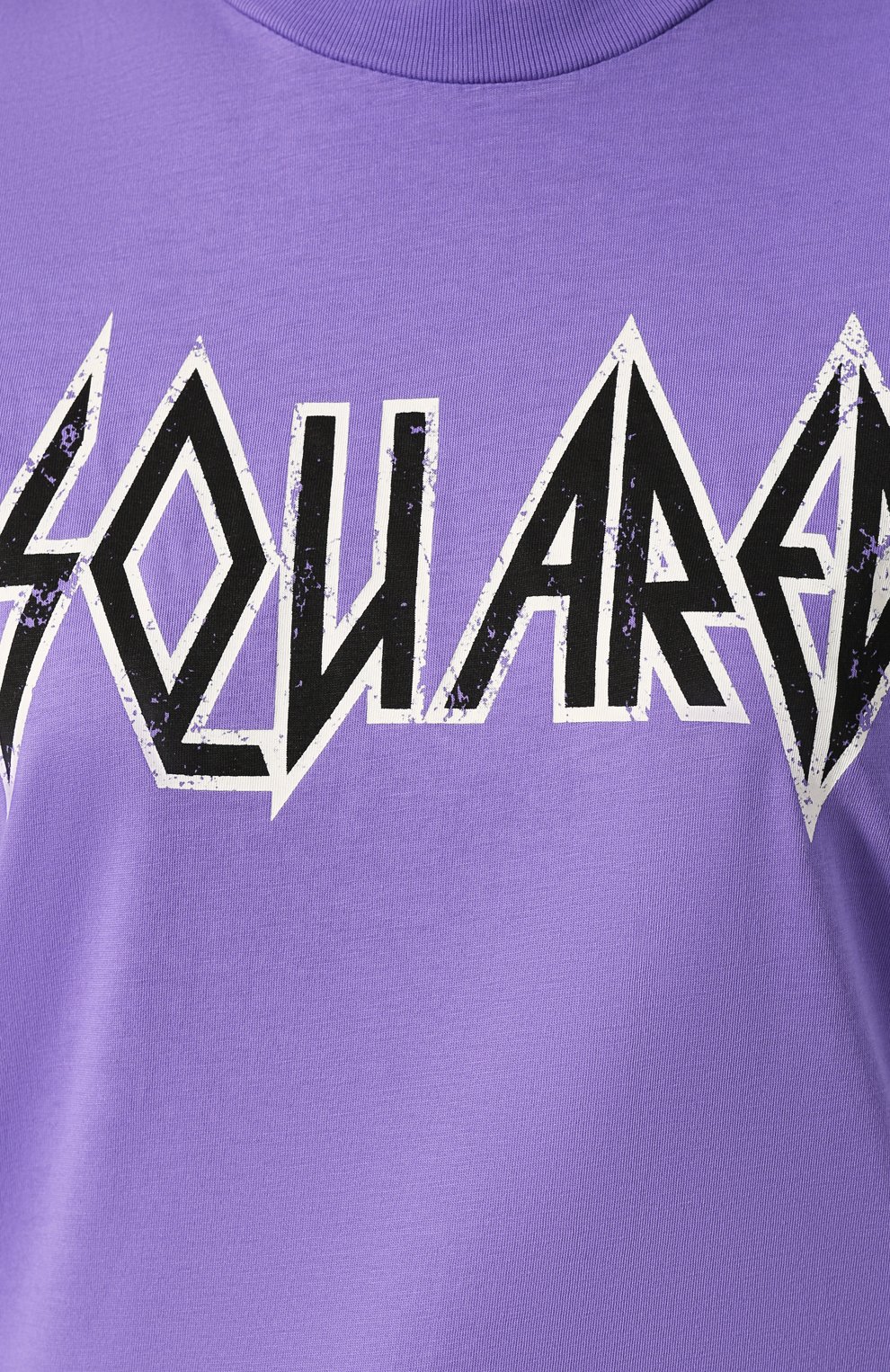 Хлопковая футболка DSQUARED2 фиолетового цвета по цене 26450 руб., арт. S72GD0191/S21600, фото 5 Хлопковая футболка DSQUARED2, арт. S72GD0191/S21600, фото 5
