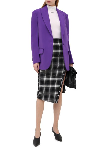 Хлопковая юбка OFF-WHITE, арт. 0WCC101E20FAB0021000, фото 2
