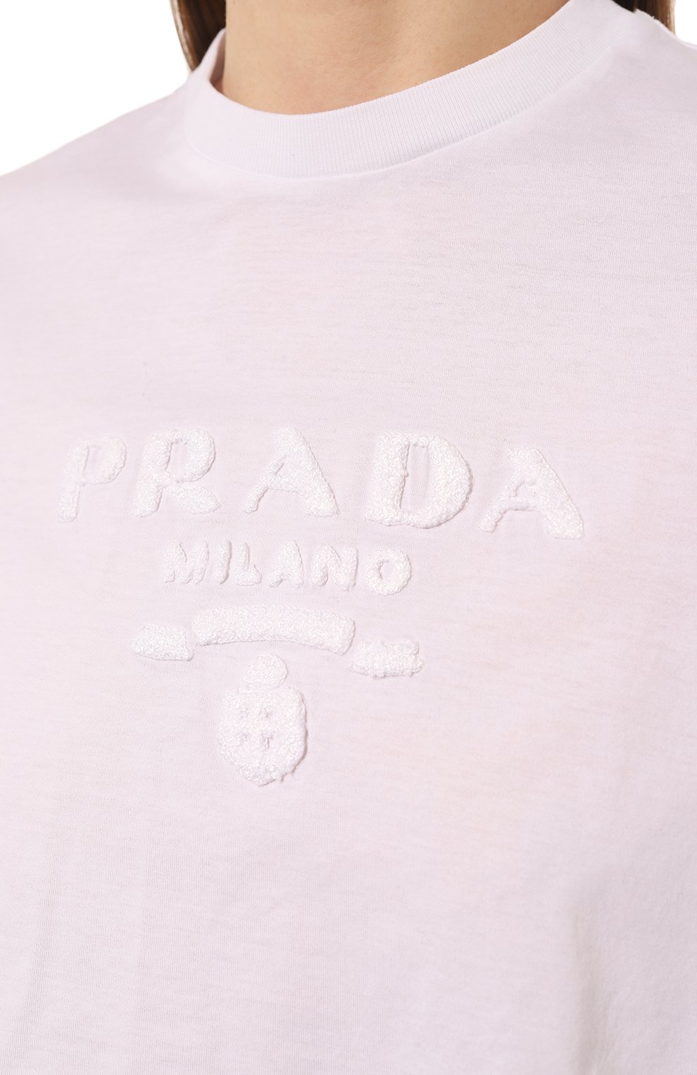Хлопковая футболка PRADA, арт. 3560AR-10IN-F0009-212, фото 5