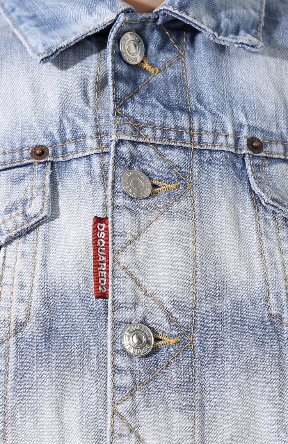 Джинсовая куртка DSQUARED2 синего цвета по цене 62300 руб., арт. S73AM0334/S30309, фото 5 Джинсовая куртка DSQUARED2, арт. S73AM0334/S30309, фото 5