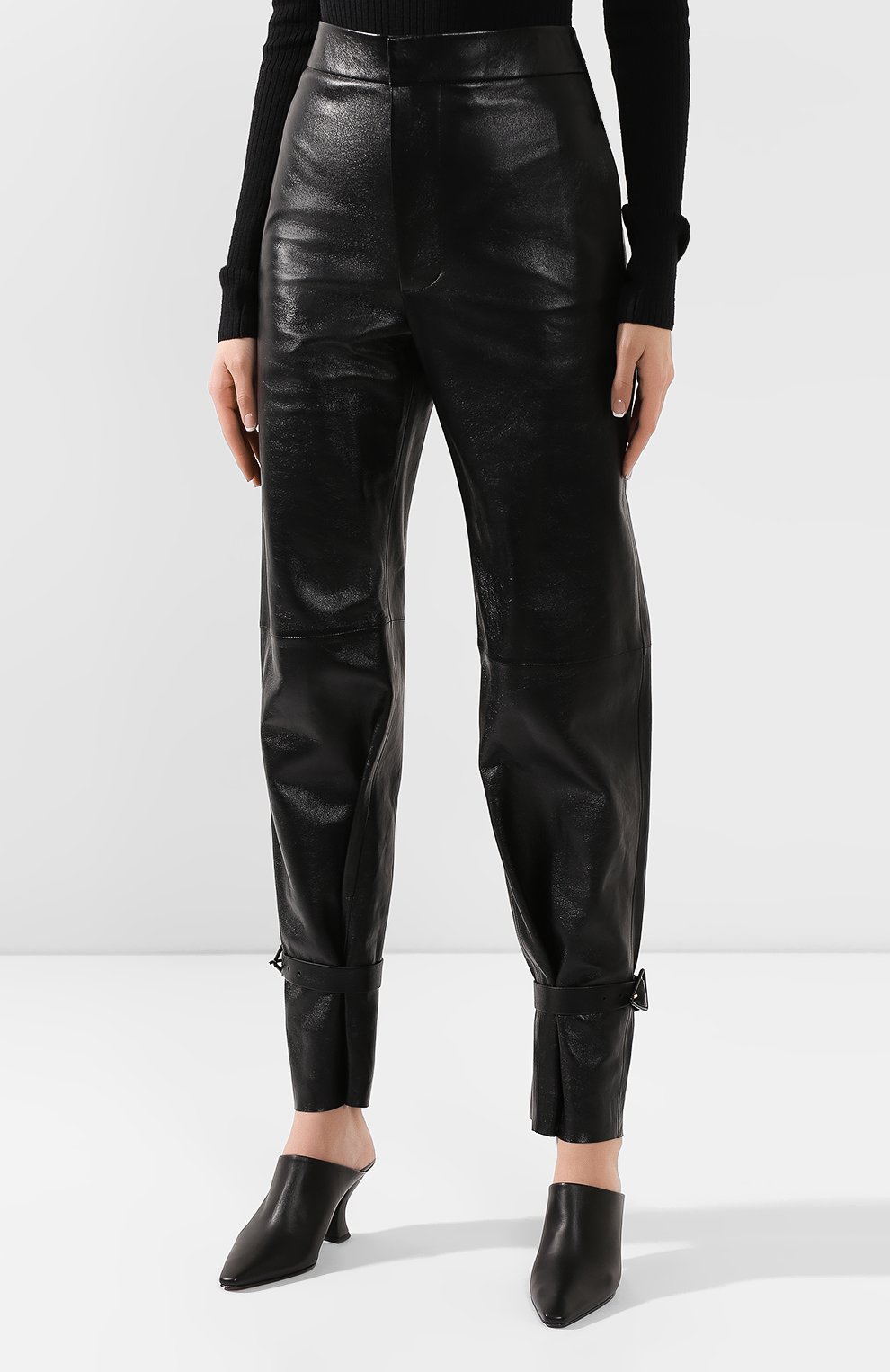 Кожаные брюки BOTTEGA VENETA, арт. 604518/VKLA0, фото 3