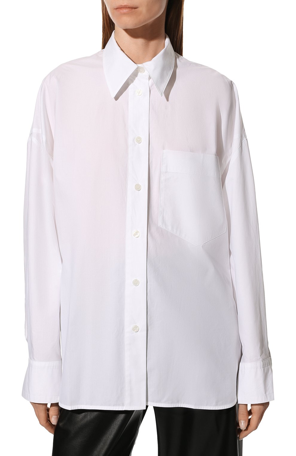 Хлопковая рубашка LOW CLASSIC белого цвета по цене 34000 руб., арт. L0W22PF_SH07WH, фото 3 Хлопковая рубашка LOW CLASSIC, арт. L0W22PF_SH07WH, фото 3