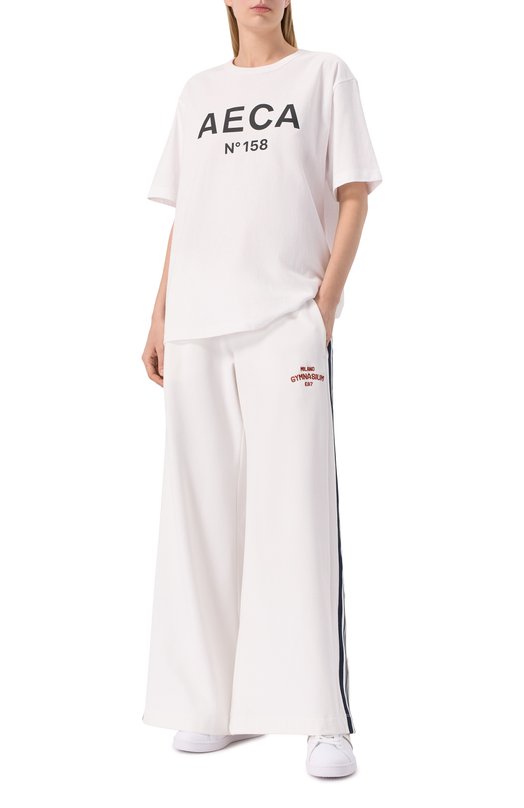 Хлопковая футболка AECA WHITE AWCMSSBBTTSST005A2.WHITE/BLACK (M) Белый  AWCMSSBBTTSST005A2.WHITE/BLACK (M) Фото 2