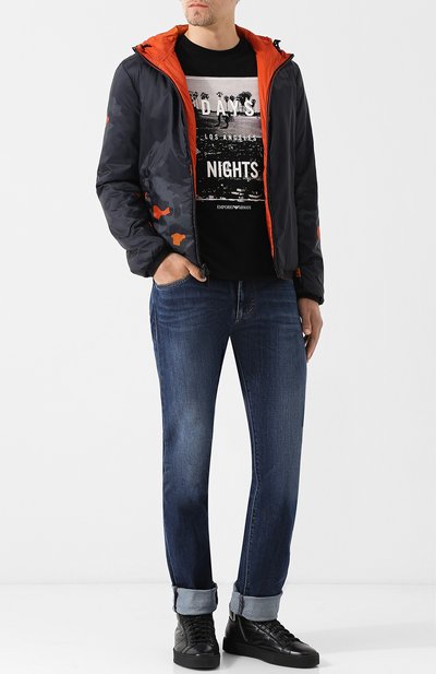 Двусторонний бомбер на молнии с капюшоном EMPORIO ARMANI, арт. 6Z1B97/1NUNZ, фото 2