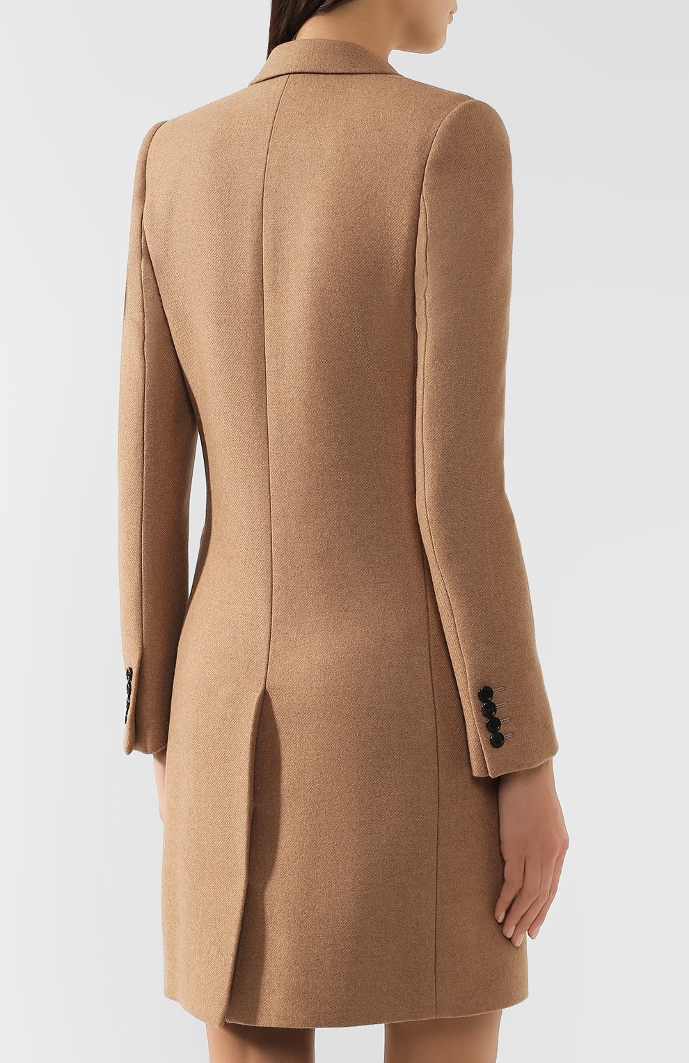 Шерстяное пальто SAINT LAURENT бежевого цвета по цене 399500 руб., арт. 552492/Y190T, фото 4 Шерстяное пальто SAINT LAURENT, арт. 552492/Y190T, фото 4