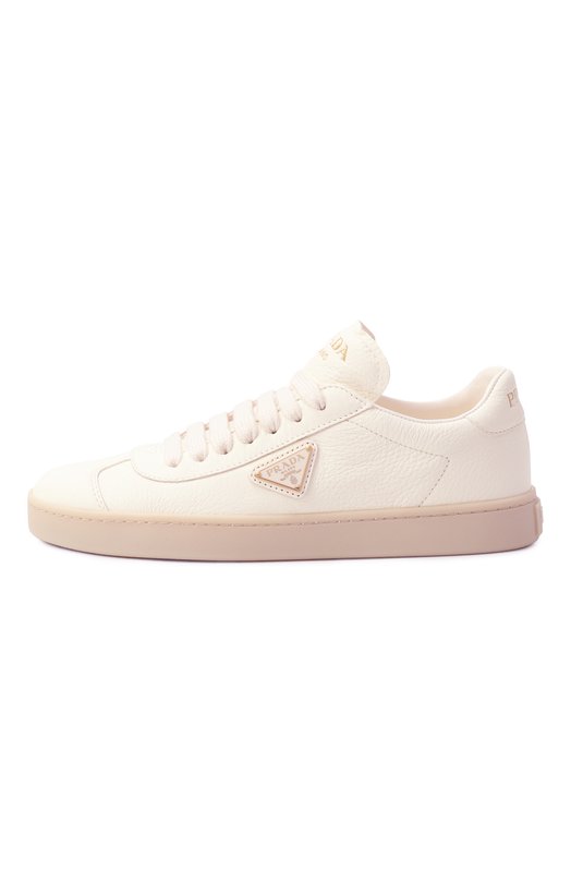 Кожаные кеды Prada 1E413N/013 Кремовый  1E413N/013 Фото 4