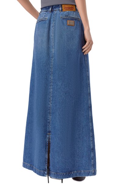 Джинсовая юбка DOLCE & GABBANA синего цвета по цене 118000 руб., арт. F4DC4D/G80B3, фото 4 Джинсовая юбка DOLCE & GABBANA, арт. F4DC4D/G80B3, фото 4