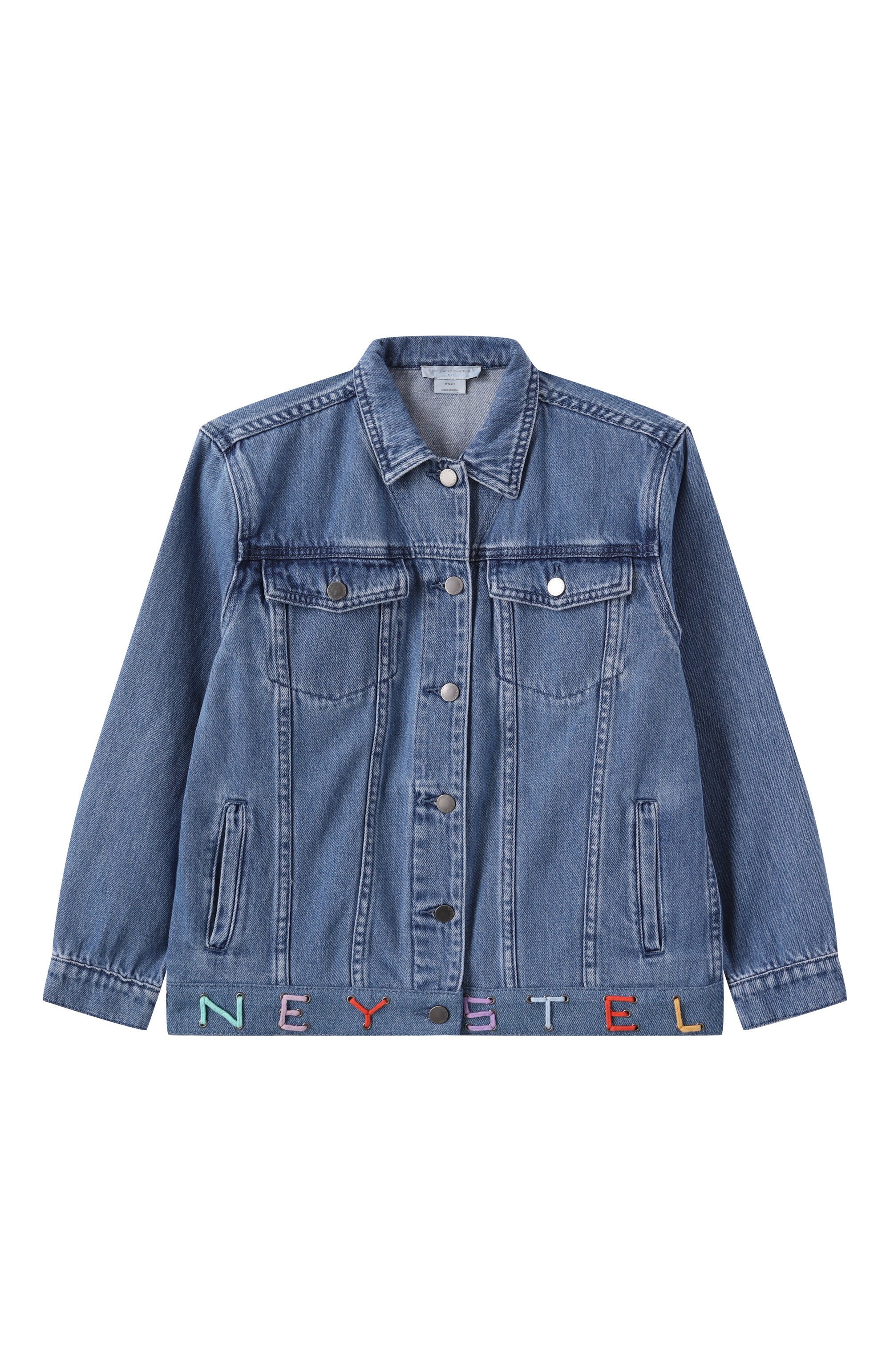 Джинсовая куртка STELLA MCCARTNEY синего цвета по цене 28550 руб., арт. TW2B17, фото 1 Джинсовая куртка STELLA MCCARTNEY, арт. TW2B17, фото 1