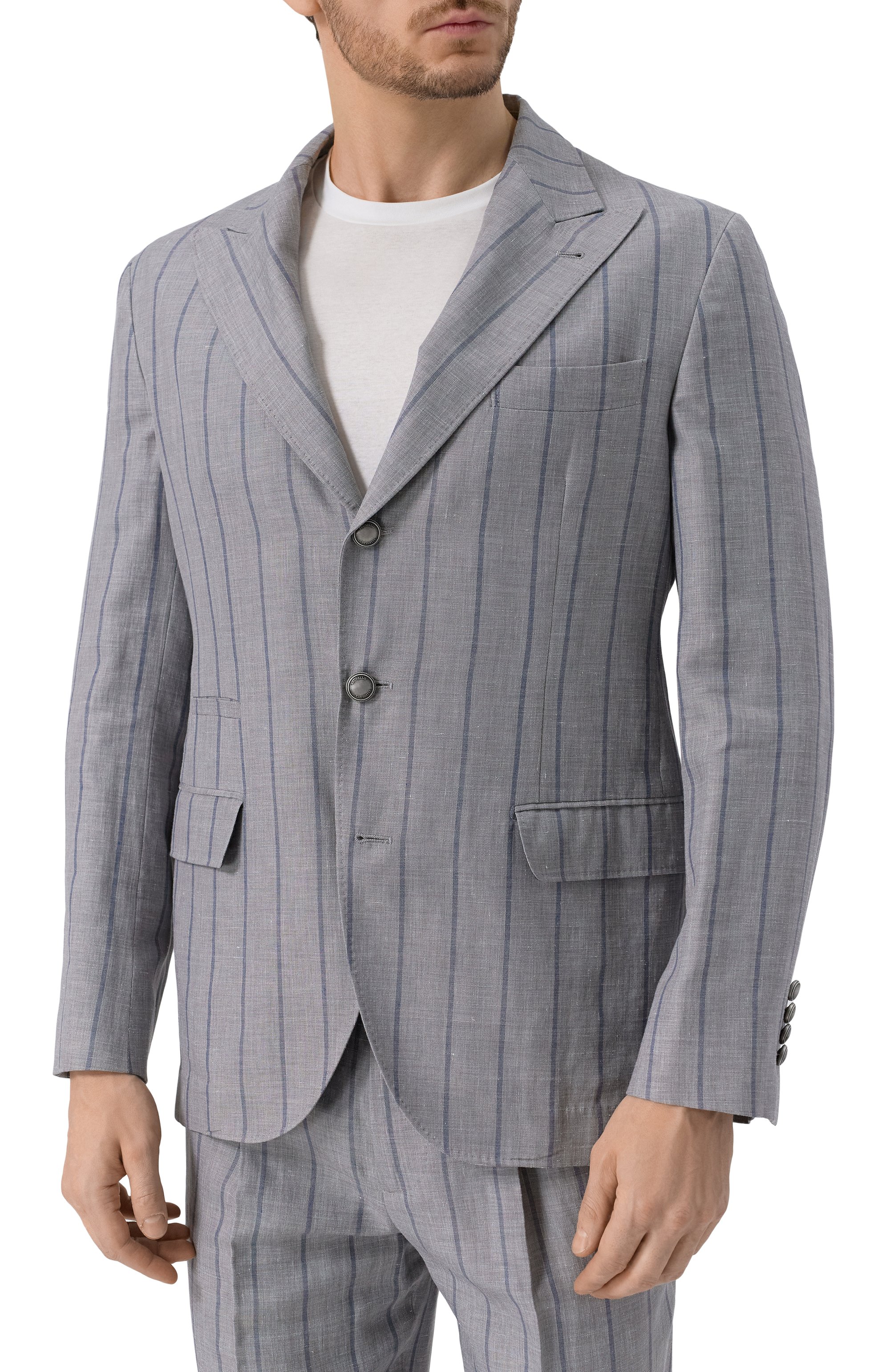 Костюм из шерсти и льна BRUNELLO CUCINELLI, арт. MP475LDFRD, фото 3