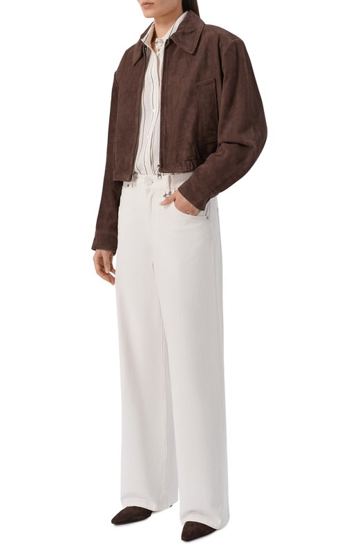 Рубашка из вискозы и шелка Lorena Antoniazzi P2655CA21A/5179 Кремовый  P2655CA21A/5179 Фото 2