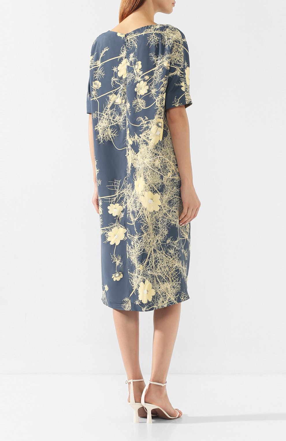 Платье из вискозы DRIES VAN NOTEN серого цвета по цене 67600 руб., арт. 192-11086-8058, фото 4 Платье из вискозы DRIES VAN NOTEN, арт. 192-11086-8058, фото 4