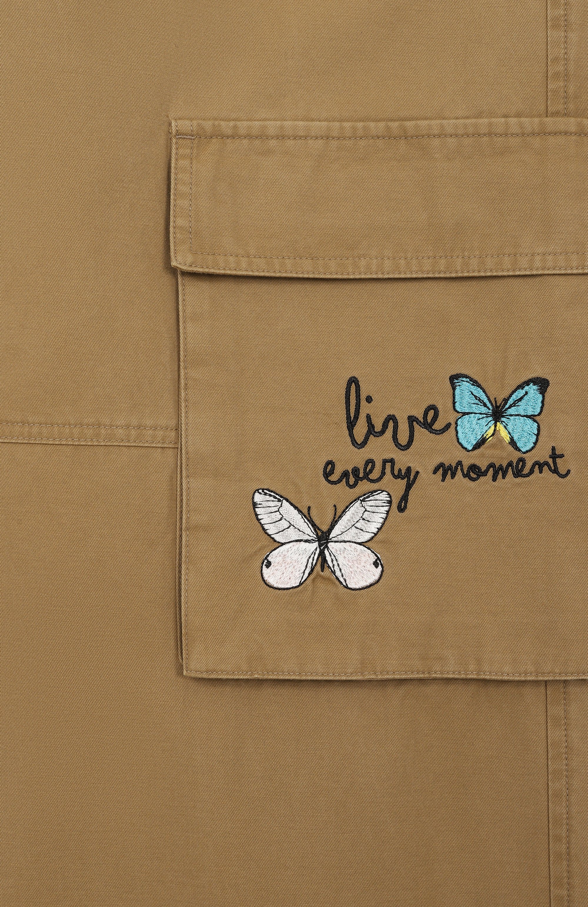 Хлопковые брюки-карго MONNALISA, арт. 49G406, фото 3