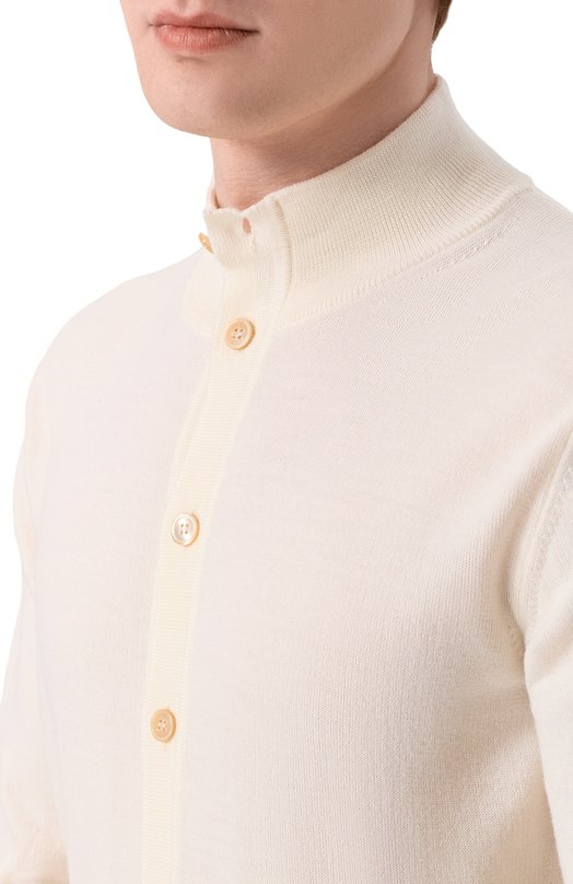 Шерстяной кардиган Daniele Fiesoli DF9049 Кремовый  DF9049 Фото 5