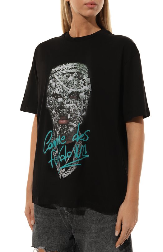 Хлопковая футболка Comme des Fuckdown CFABW01182 Чёрный  CFABW01182 Фото 3