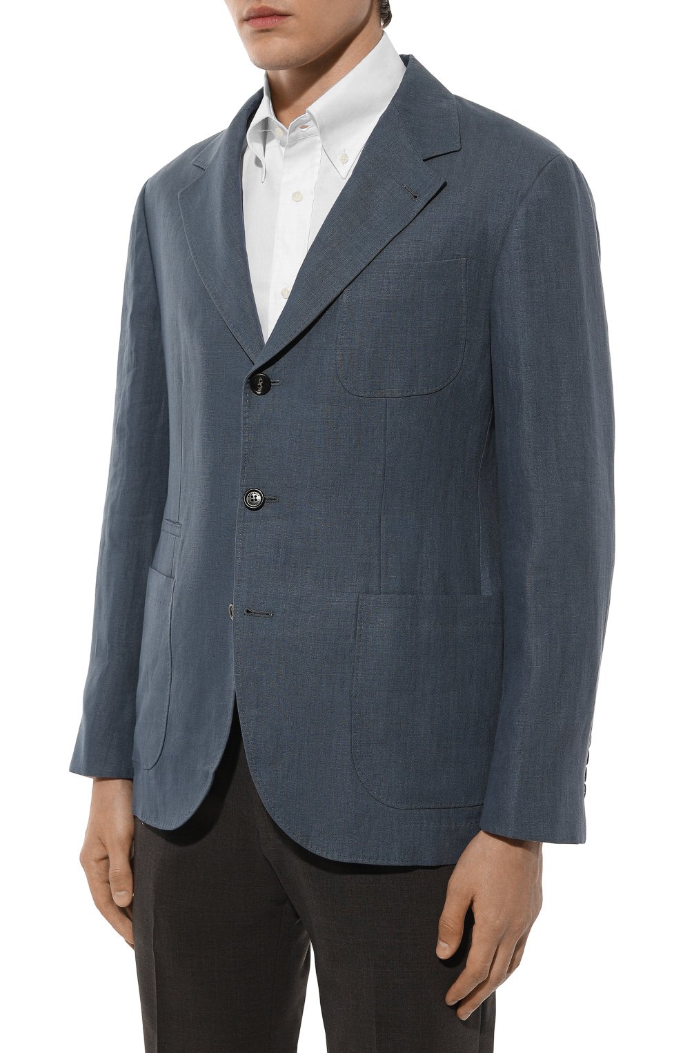 Льняной пиджак BRUNELLO CUCINELLI, арт. MB4207BNDP, фото 4