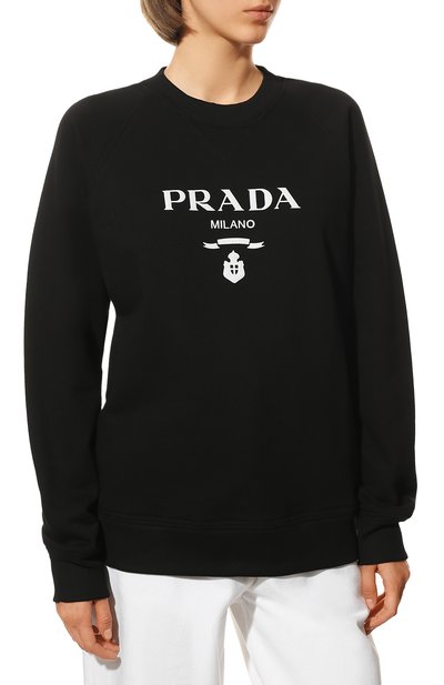 Хлопковый свитшот PRADA, арт. 134645-10GW-F0967-221, фото 3