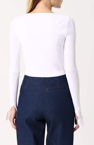 Облегающий топ с длинным рукавом и квадратным вырезом ESTEBAN CORTAZAR, арт. P7ML05/0F0016 KIRA KNIT, фото 4