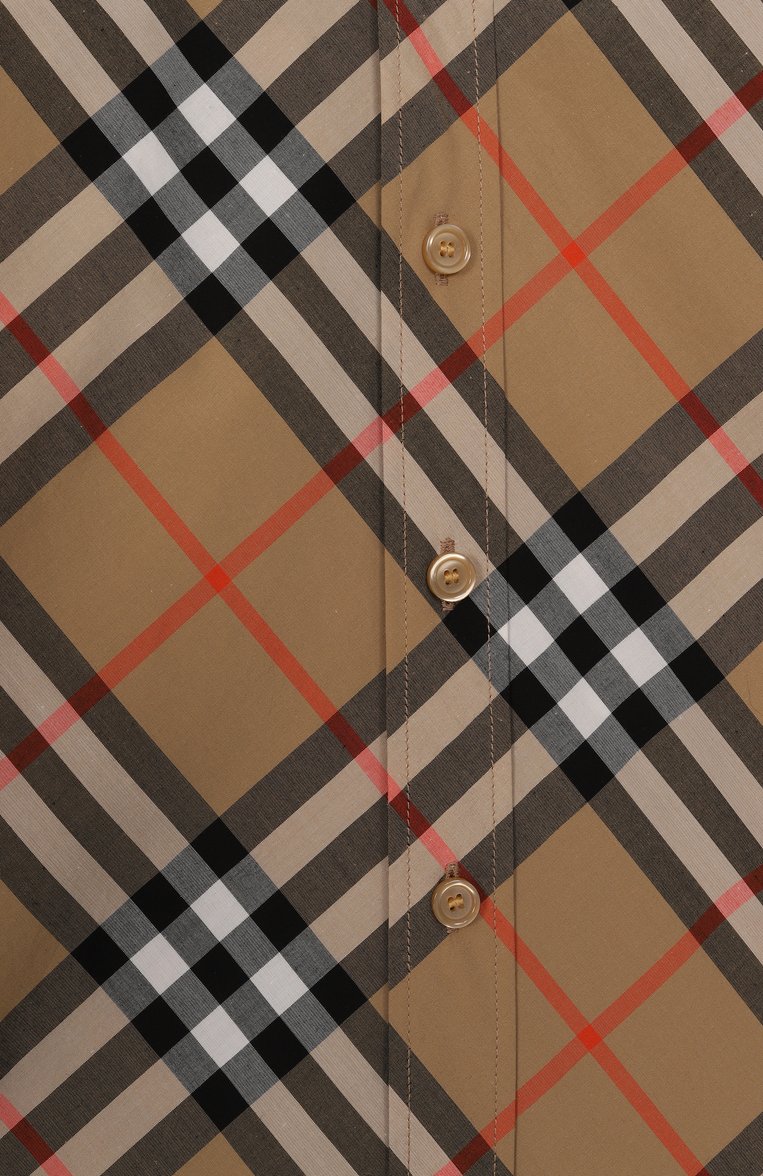 Детская хлопковая рубашка BURBERRY бежевого цвета, арт. 8088966 | Фото 3 (Рукава: Длинные; Материал внешний: Хлопок; Случай: Повседневный; Автоматизация ТО: Проставлено; Автоматизация состава: Проставлено; Ростовка одежда: 4 года | 104 см, 6 лет | 116 см, 8 лет | 128 см, 10 - 11 лет | 140 - 146см, 12 лет | 152 см, 16 лет | 164 см, 3 года | 98 см)