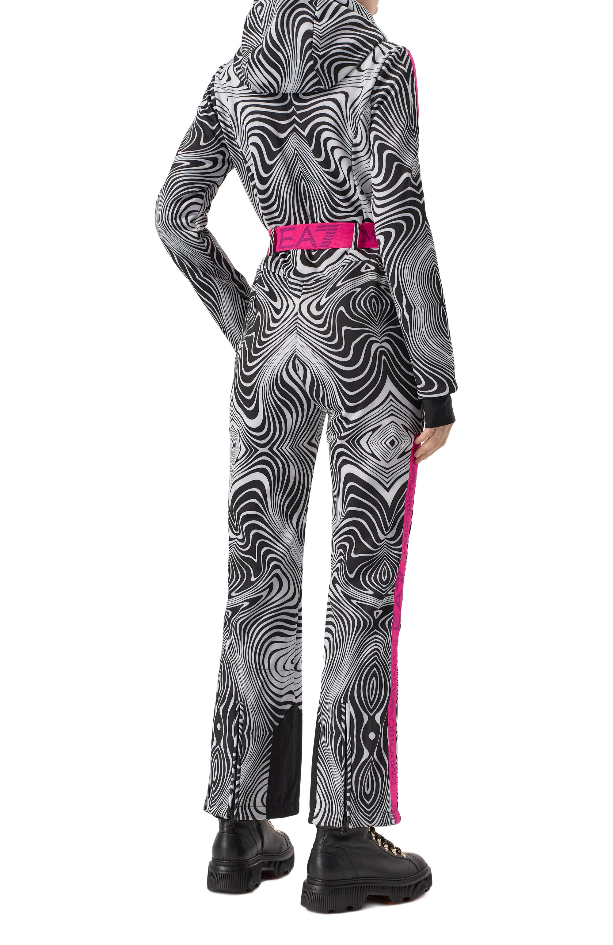 Комбинезон EA7 черно-белого цвета по цене 83800 руб., арт. 6DTD02/TN8HZ, фото 4 Комбинезон EA7, арт. 6DTD02/TN8HZ, фото 4