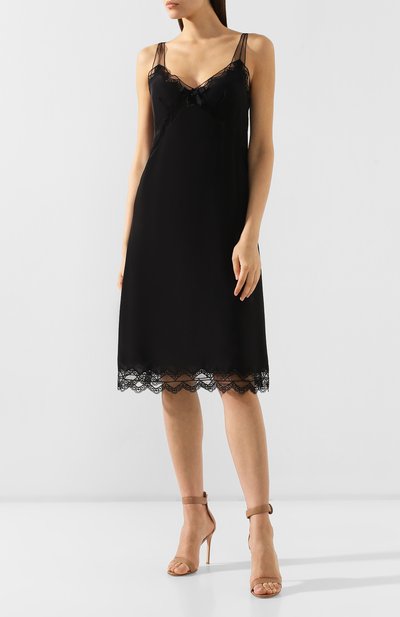 Платье из смеси вискозы и шелка MARC JACOBS (THE) черного цвета по цене 87600 руб., арт. W4190015, фото 3 Платье из смеси вискозы и шелка MARC JACOBS (THE), арт. W4190015, фото 3