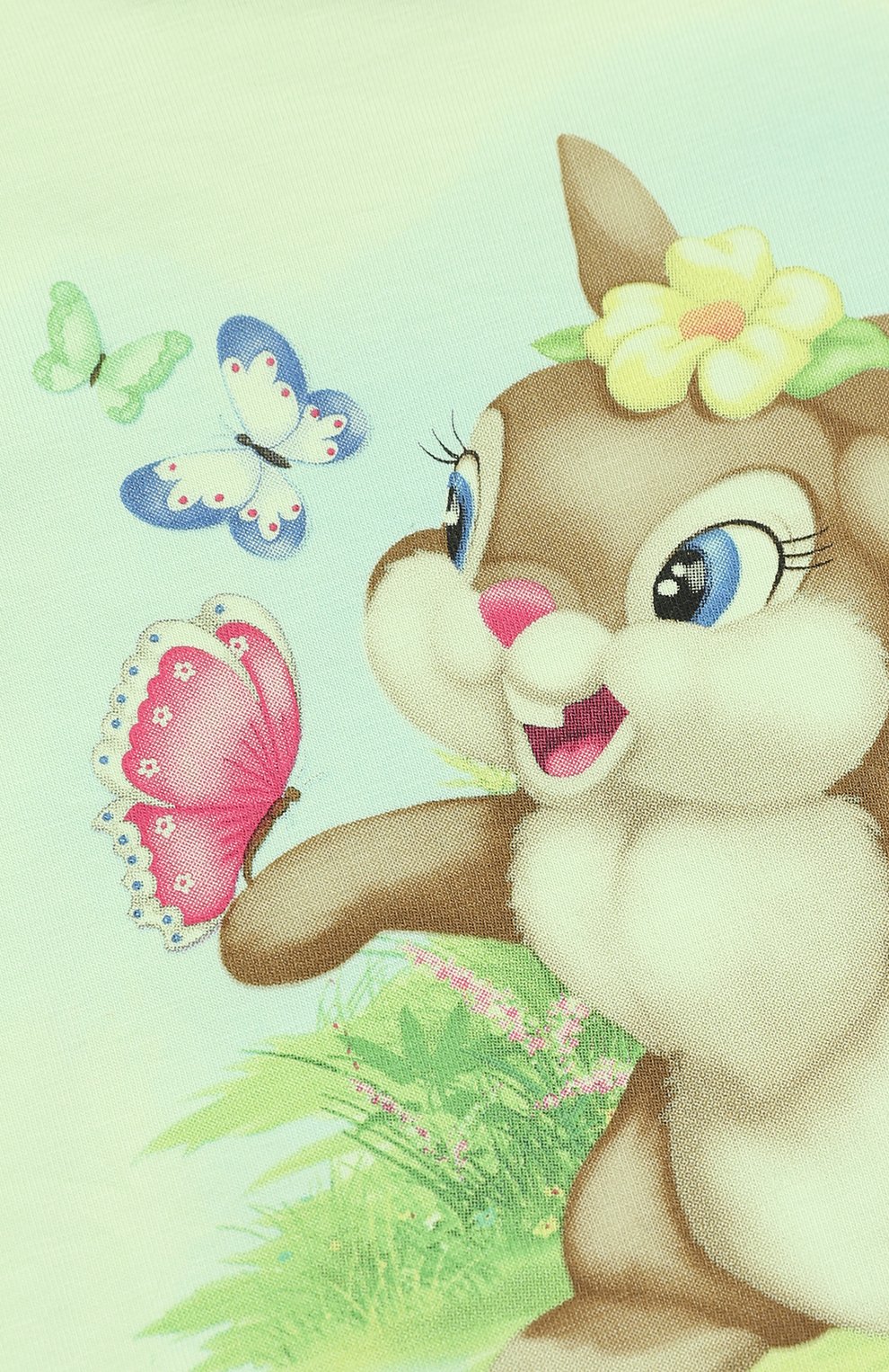 Футболка из эластичного хлопка с принтом и стразами MONNALISA, арт. 319612SK, фото 3