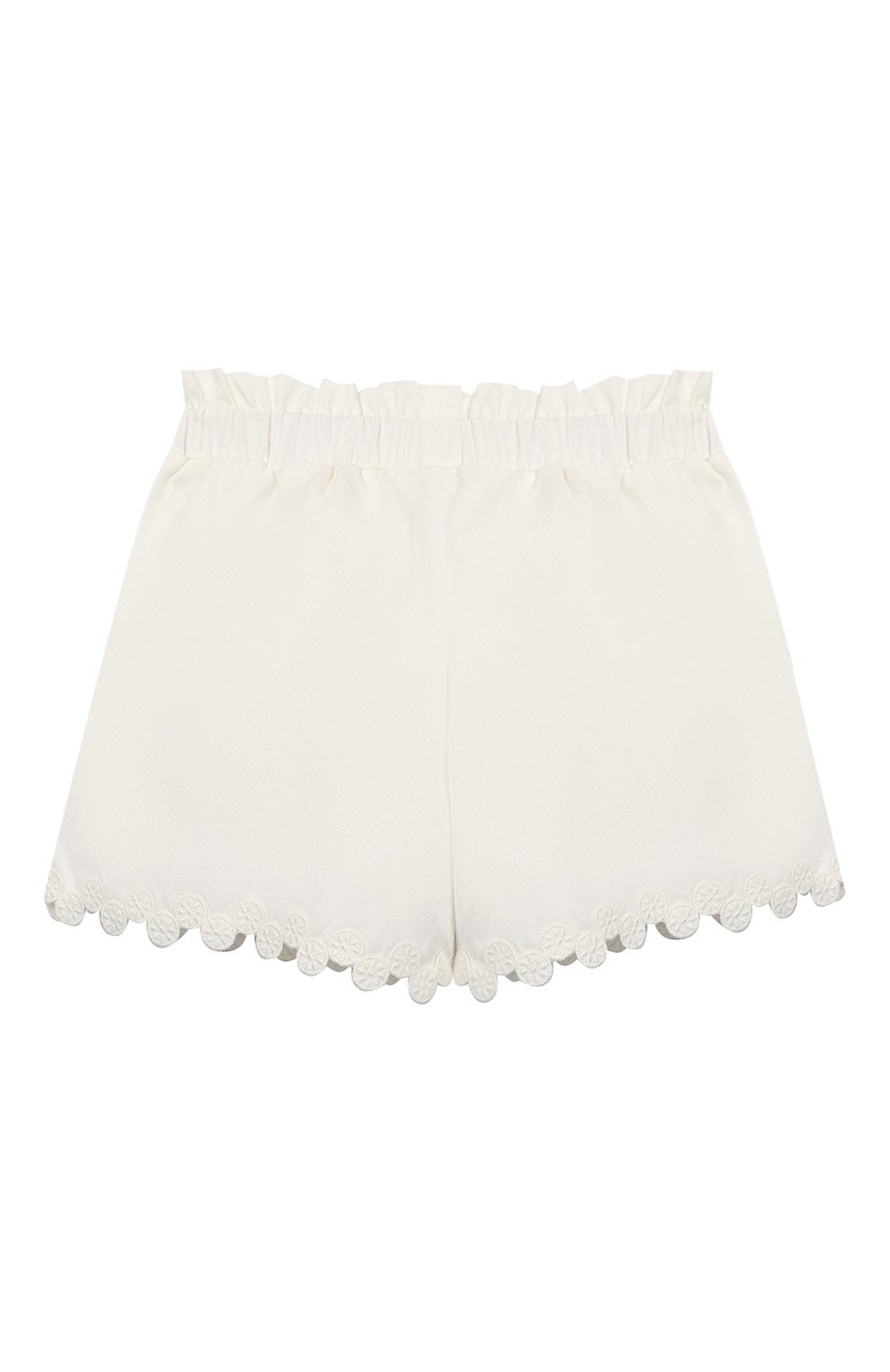 Хлопковые шорты CHLOÉ белого цвета по цене 8995 руб., арт. C14576/2A-5A, фото 2 Хлопковые шорты CHLOÉ, арт. C14576/2A-5A, фото 2