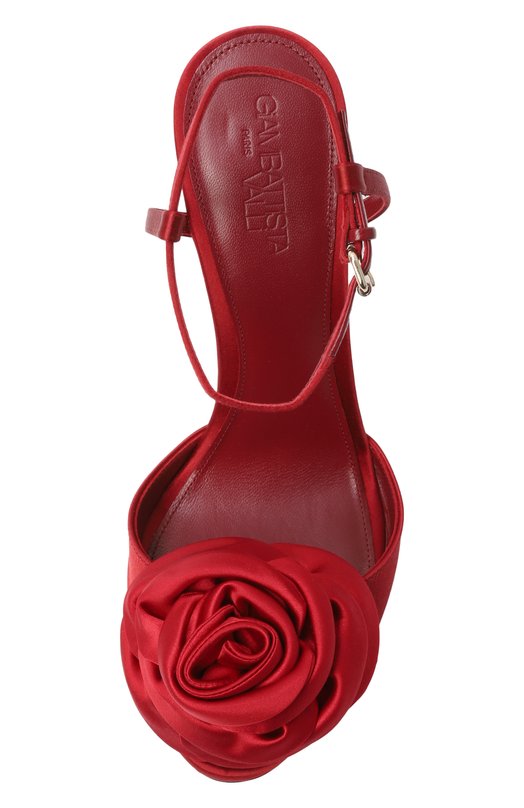 Текстильные босоножки Giambattista Valli 25FWKVLIS222/22SAT Красный  25FWKVLIS222/22SAT Фото 6