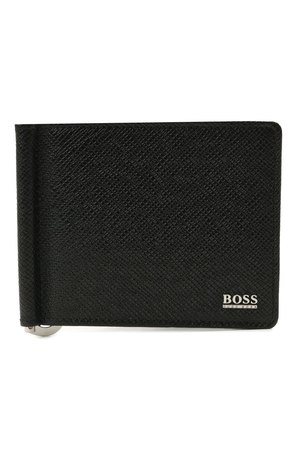 Кожаный зажим для купюр BOSS черного цвета по цене 6020 руб., арт. 50454130, фото 1 Кожаный зажим для купюр BOSS, арт. 50454130, фото 1