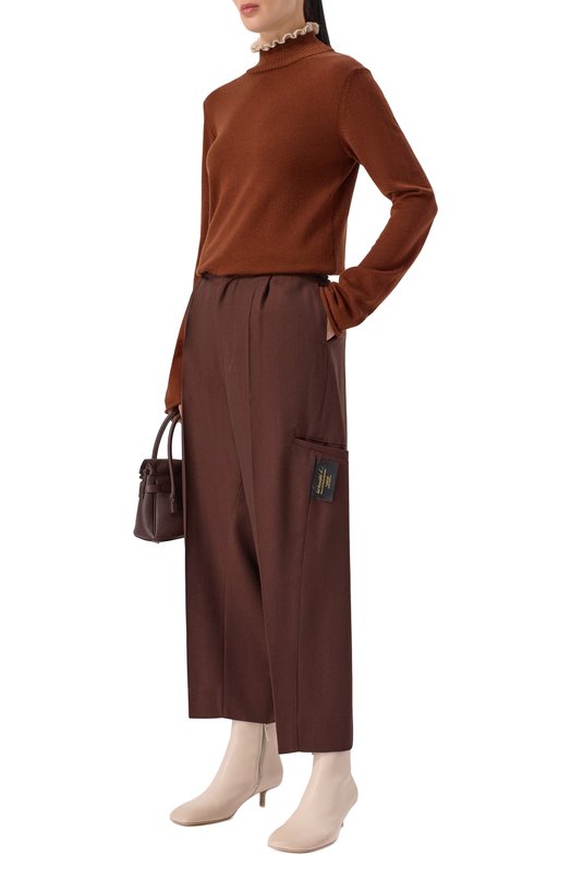 Шерстяные брюки Undercover UC2E1511 Коричневый  UC2E1511 Фото 2