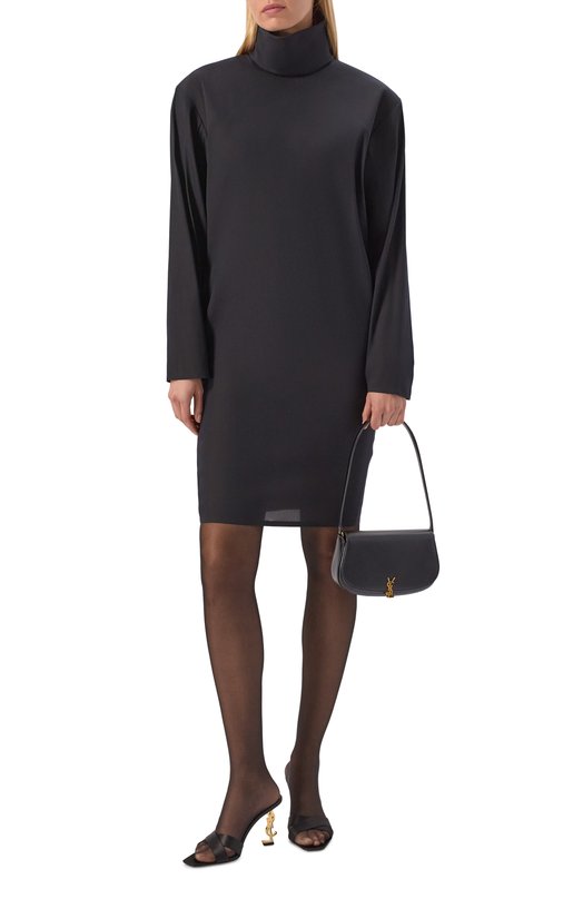 Шелковое платье Saint Laurent 849606/Y6I85 Чёрный  849606/Y6I85 Фото 2