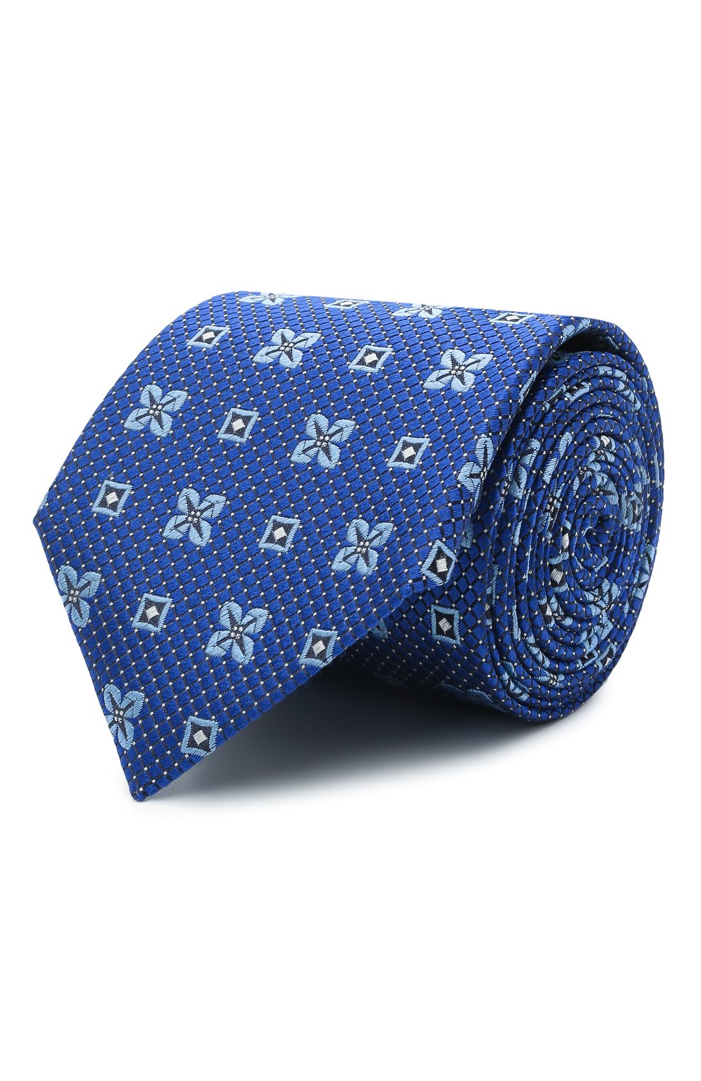 Шелковый галстук CANALI темно-синего цвета по цене 12700 руб., арт. 18/HJ03082, фото 1 Шелковый галстук CANALI, арт. 18/HJ03082, фото 1