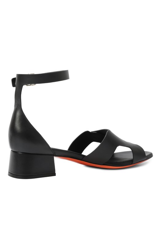 Кожаные босоножки Santoni WHVG71606HA2TLGA Чёрный  WHVG71606HA2TLGA Фото 5