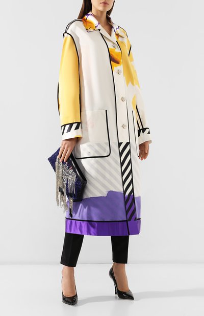 Плащ из смеси хлопка и шелка DRIES VAN NOTEN, арт. 191-10214-7365, фото 2