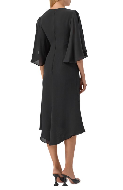 Шелковое платье Elie Saab D0996AR26/SI001 Чёрный  D0996AR26/SI001 Фото 3