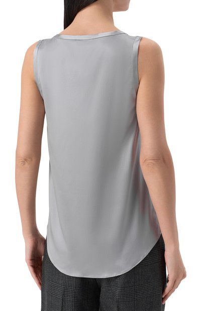 Атласный топ BRUNELLO CUCINELLI, арт. MPC59E0600, фото 4