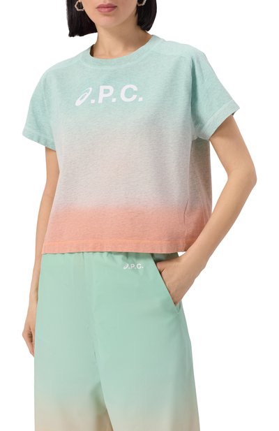 Хлопковая футболка a.p.c. x asics A.P.C., арт. C0EAV-F26482, фото 3