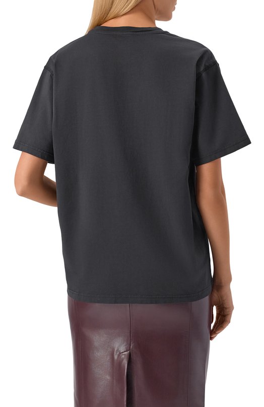 Хлопковая футболка Nanushka REECE Серый  REECE Фото 4